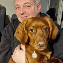 Chris with his dog